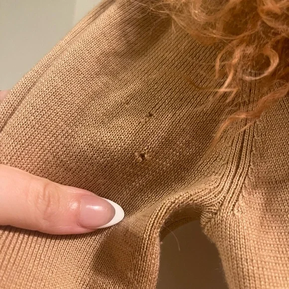 Vionni Tan Cardigan with genuine Mongolian Fur (detachable fur) - Picture 8 of 8